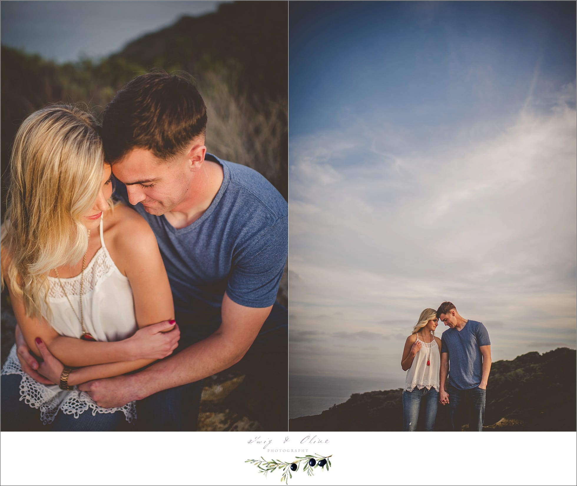 engagement session by the ocean