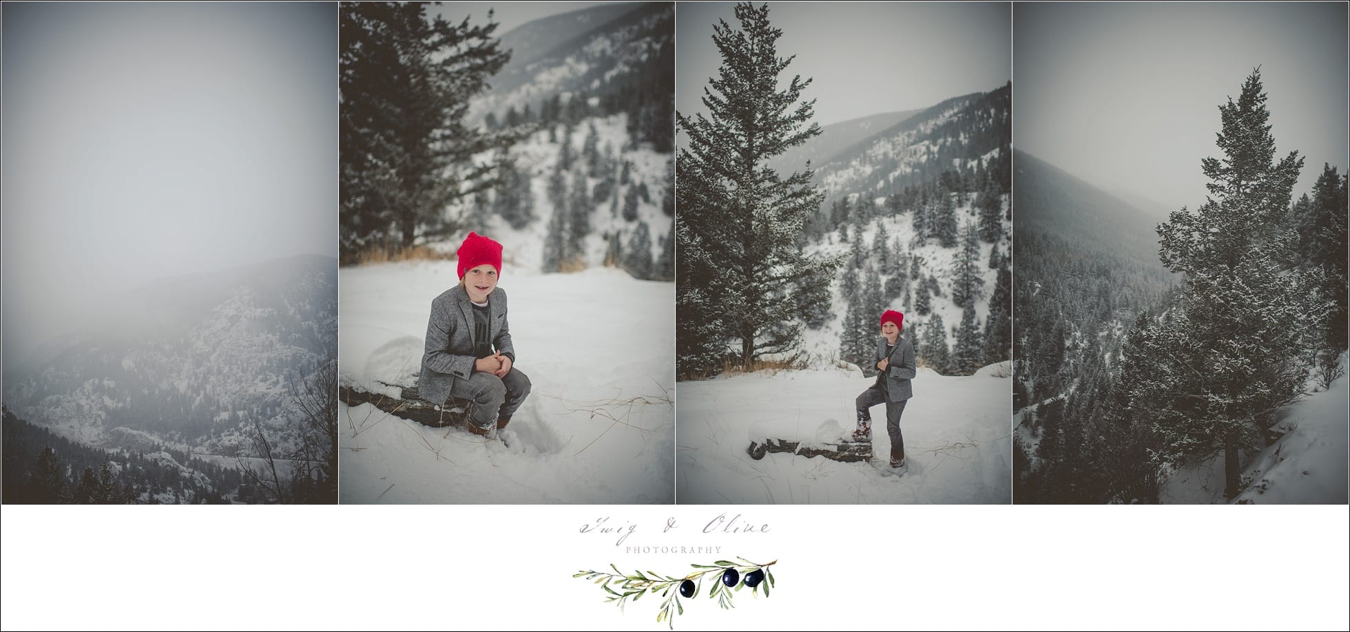snow, family photography session Colorado 