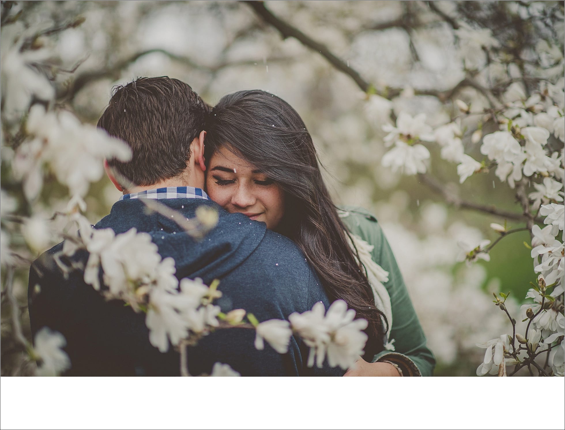 couples, trees, blossoms, blooms, engagement sessions, outdoors