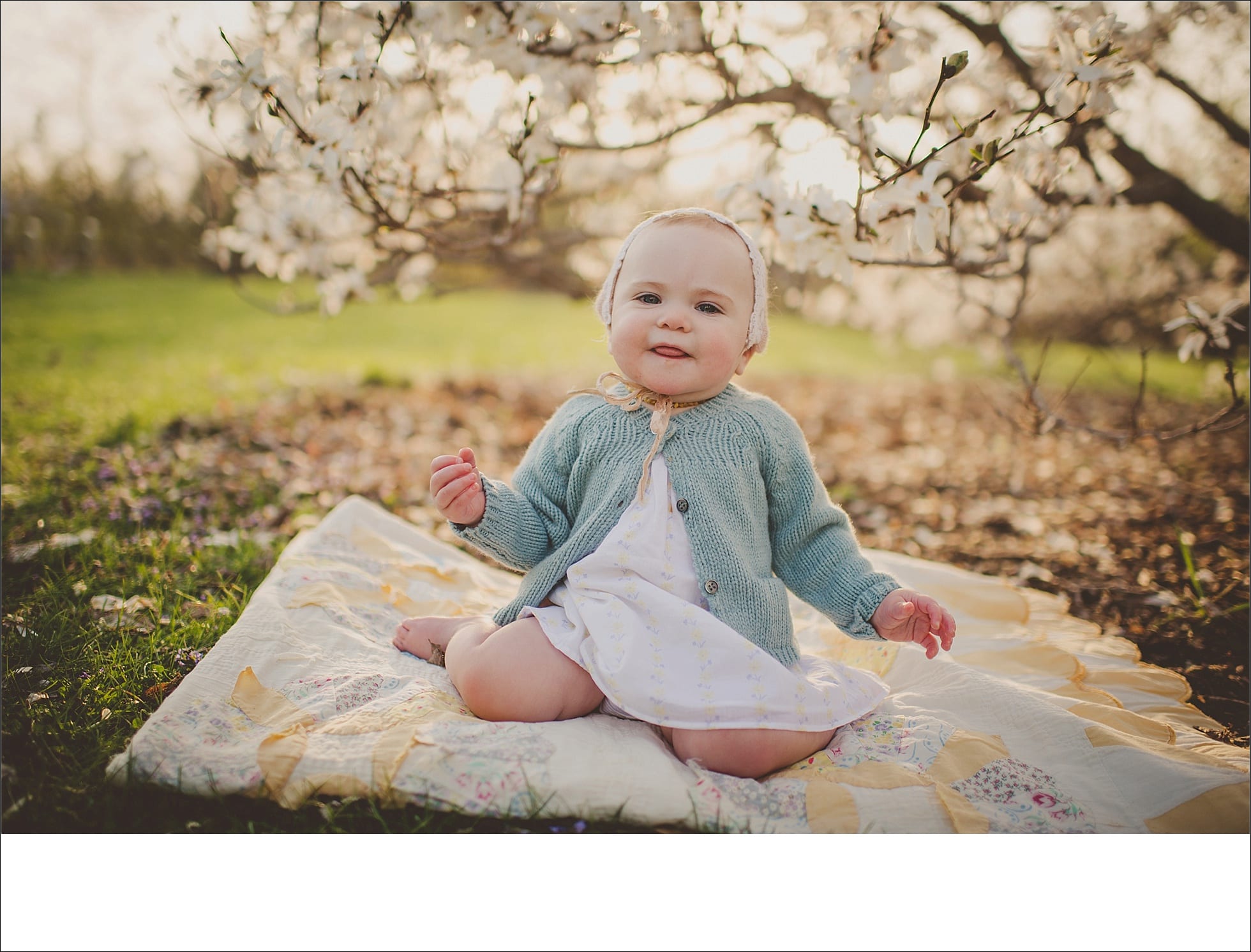 blankets, bonnets, hair flowers, outdoor sessions, Dane County Twig and Olive