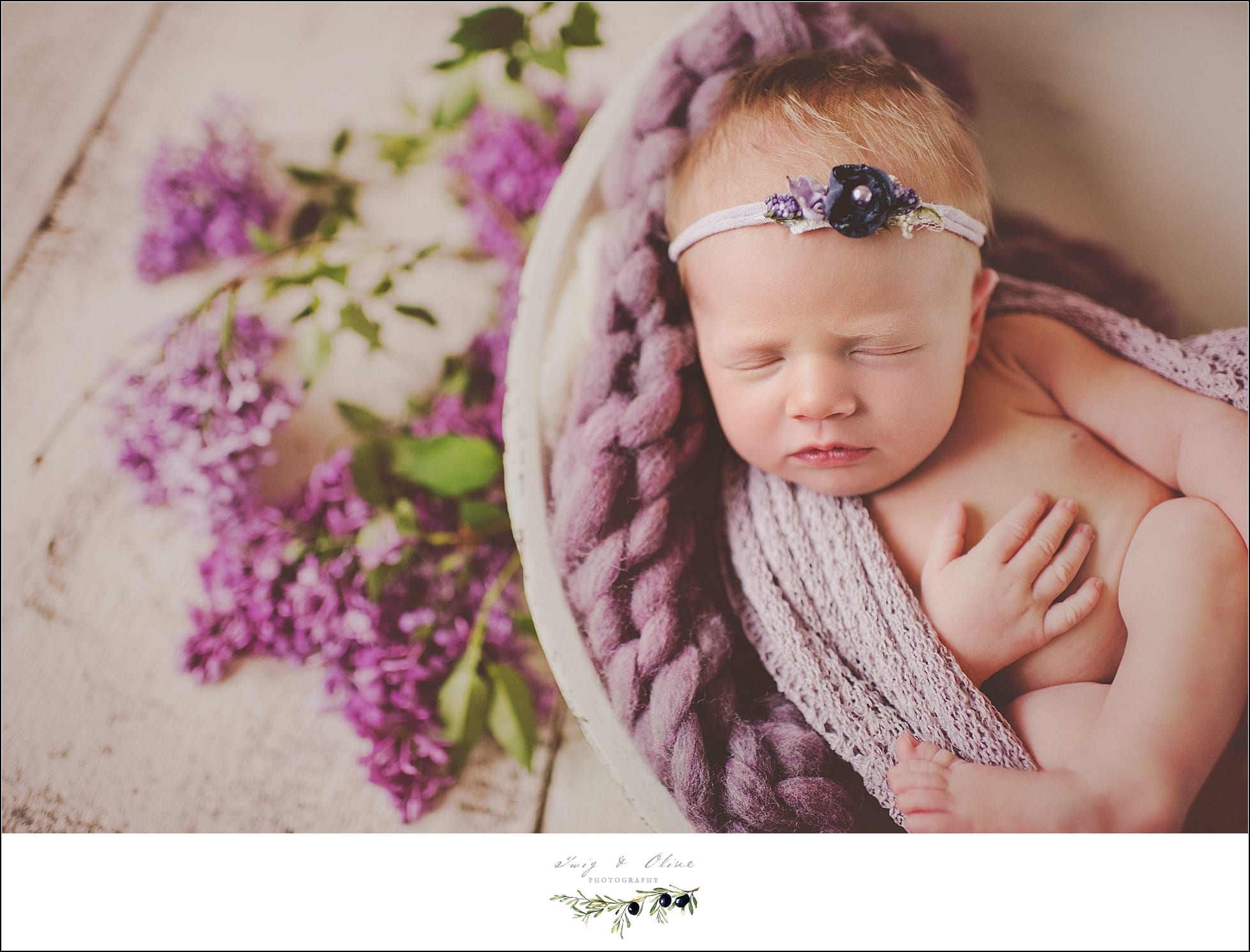 hair flowers, braided wraps, purple wraps, bundled, newborns, Twig and Olive Newborn photography