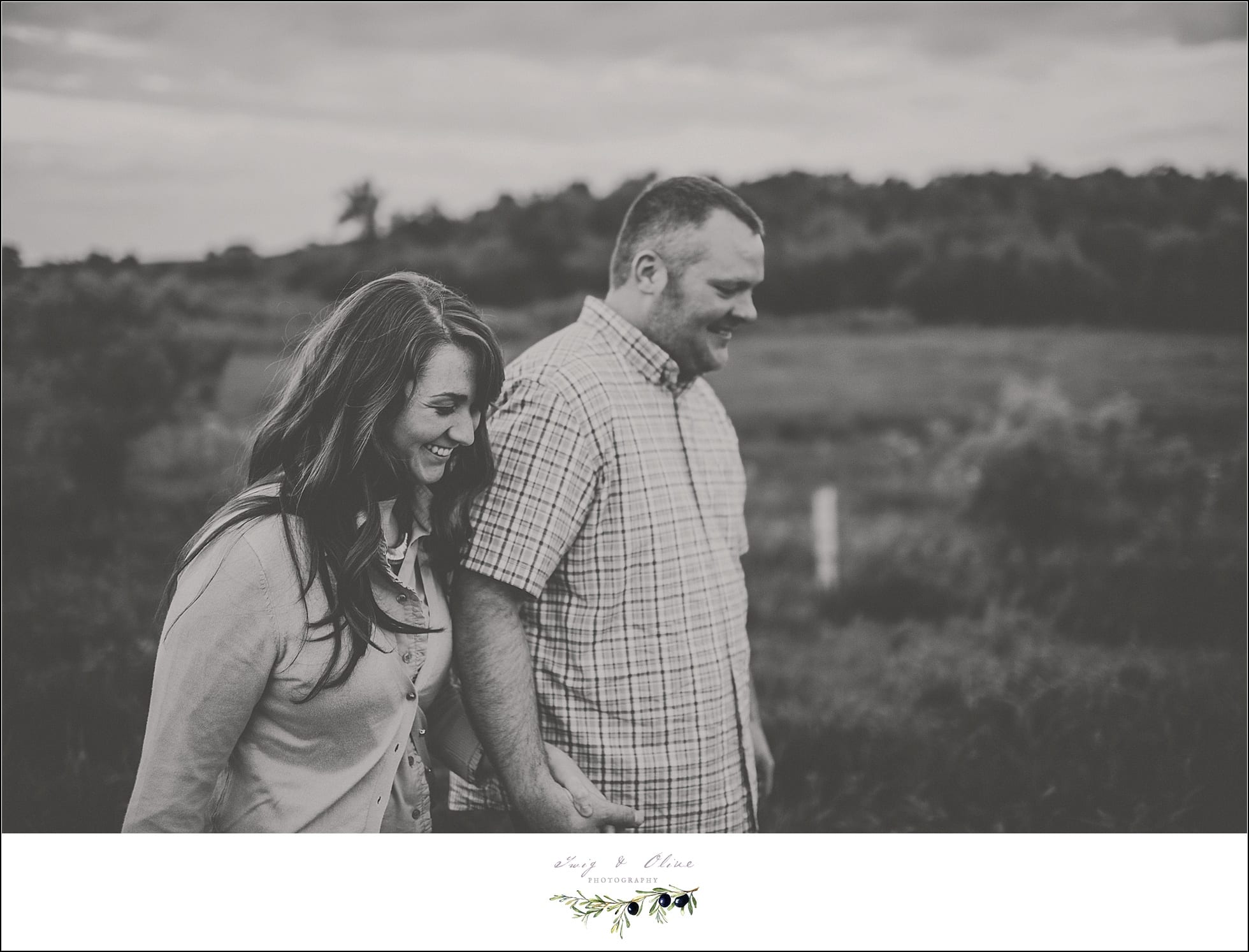 black and white photography outdoor sessions, engagement sessions, Twig and Olive engagement