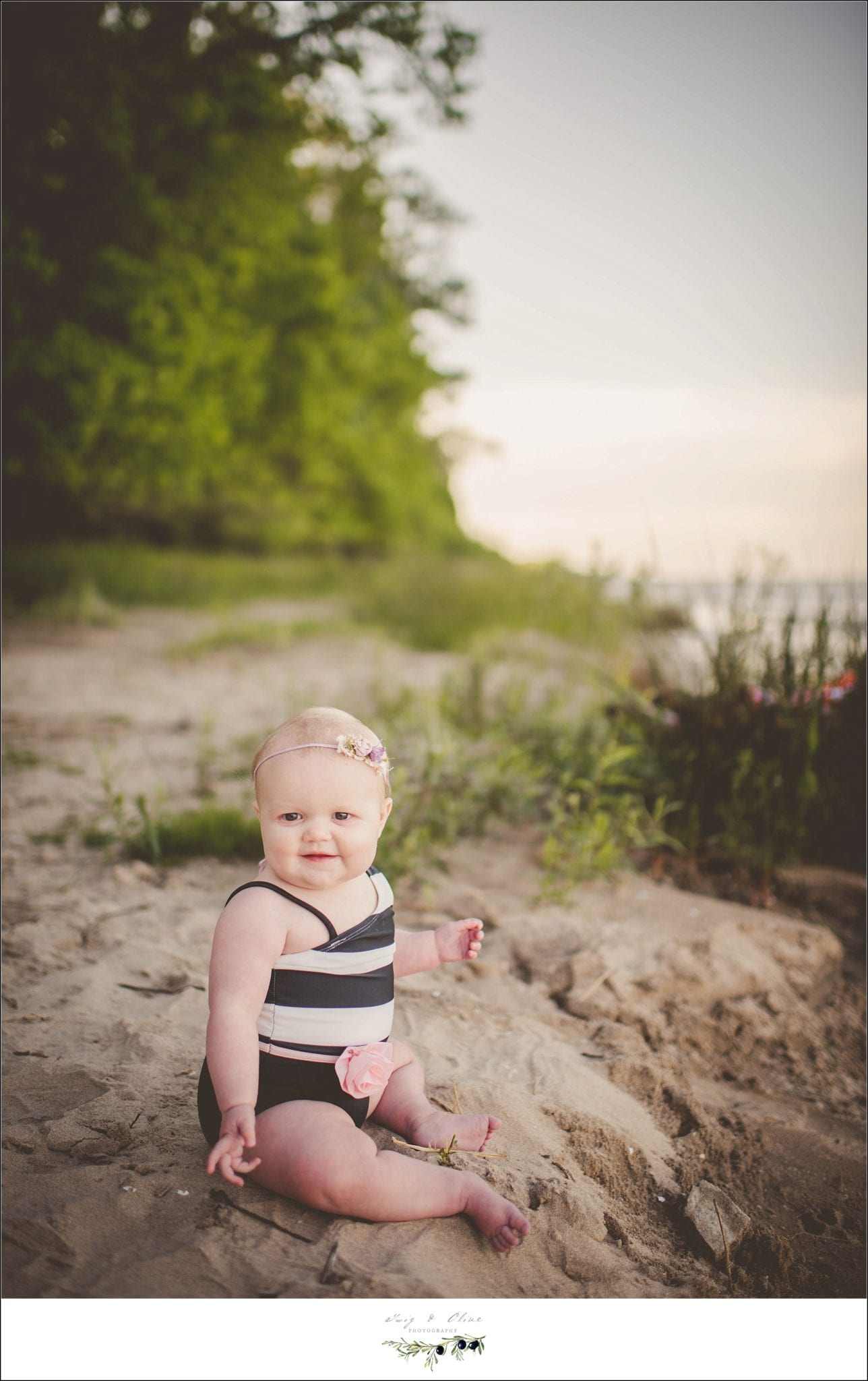 beach baby, sand baby, Port Washington family session