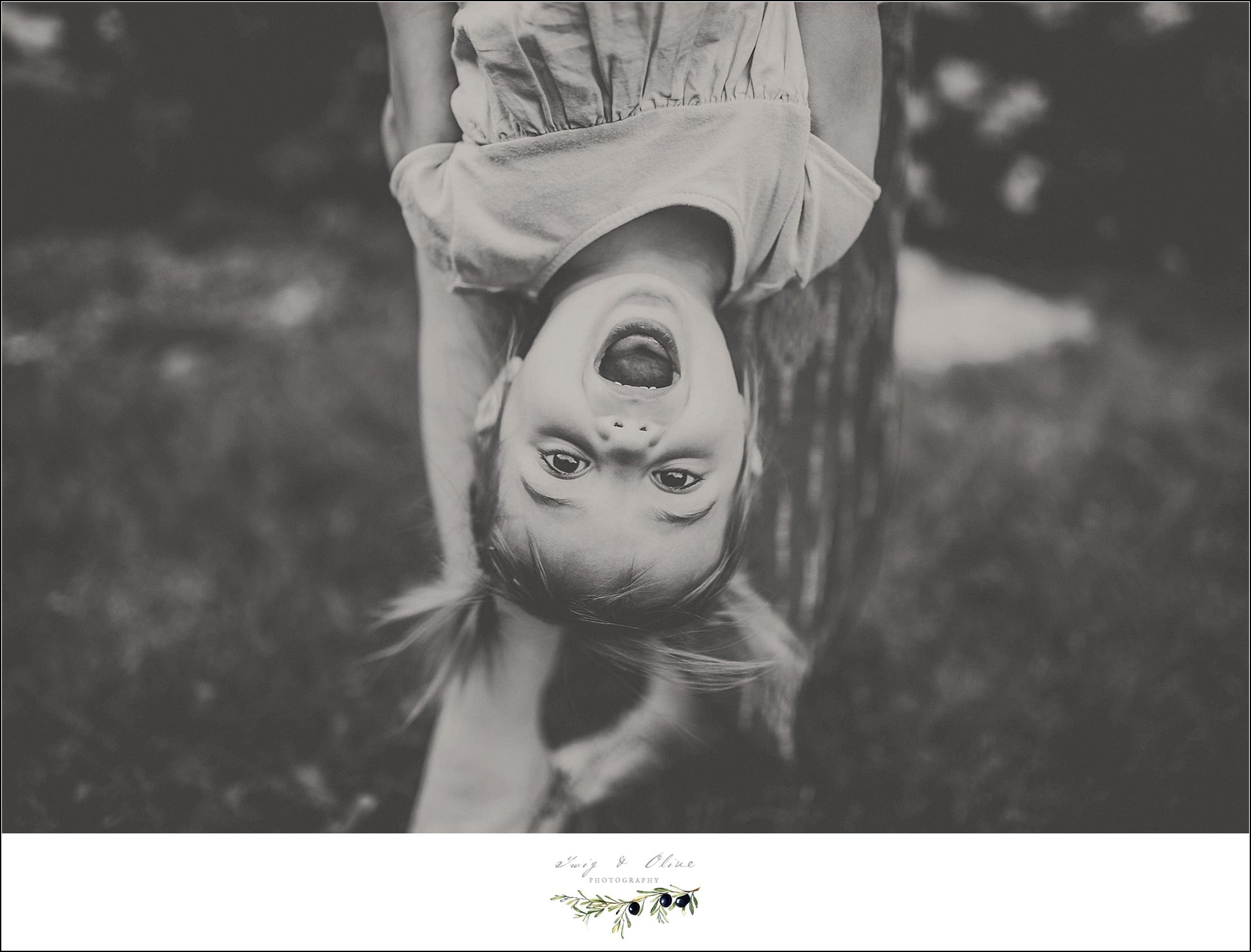 silly face, upside down pigtails, black and white images, family sessions