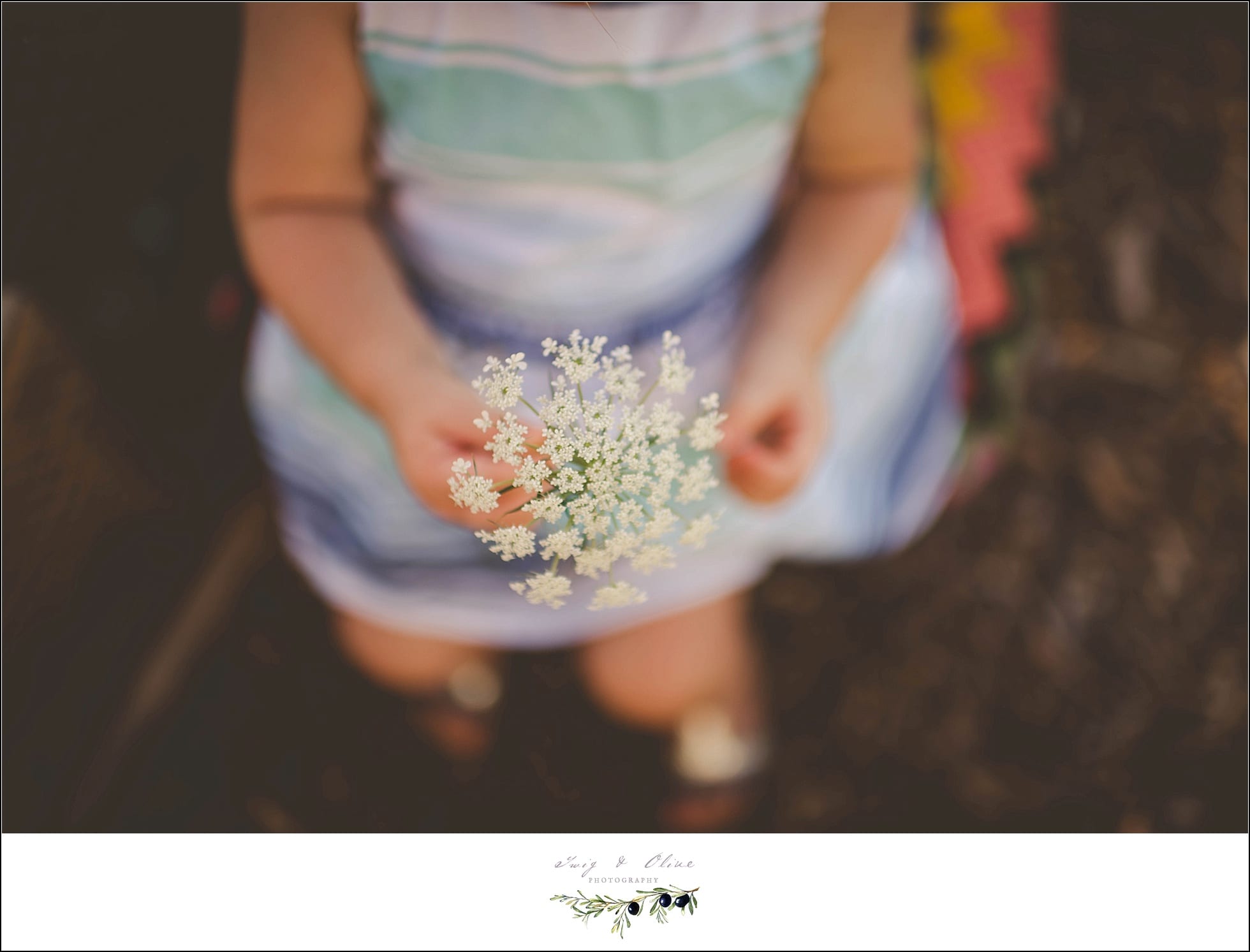 flowers, white dress, cute kid