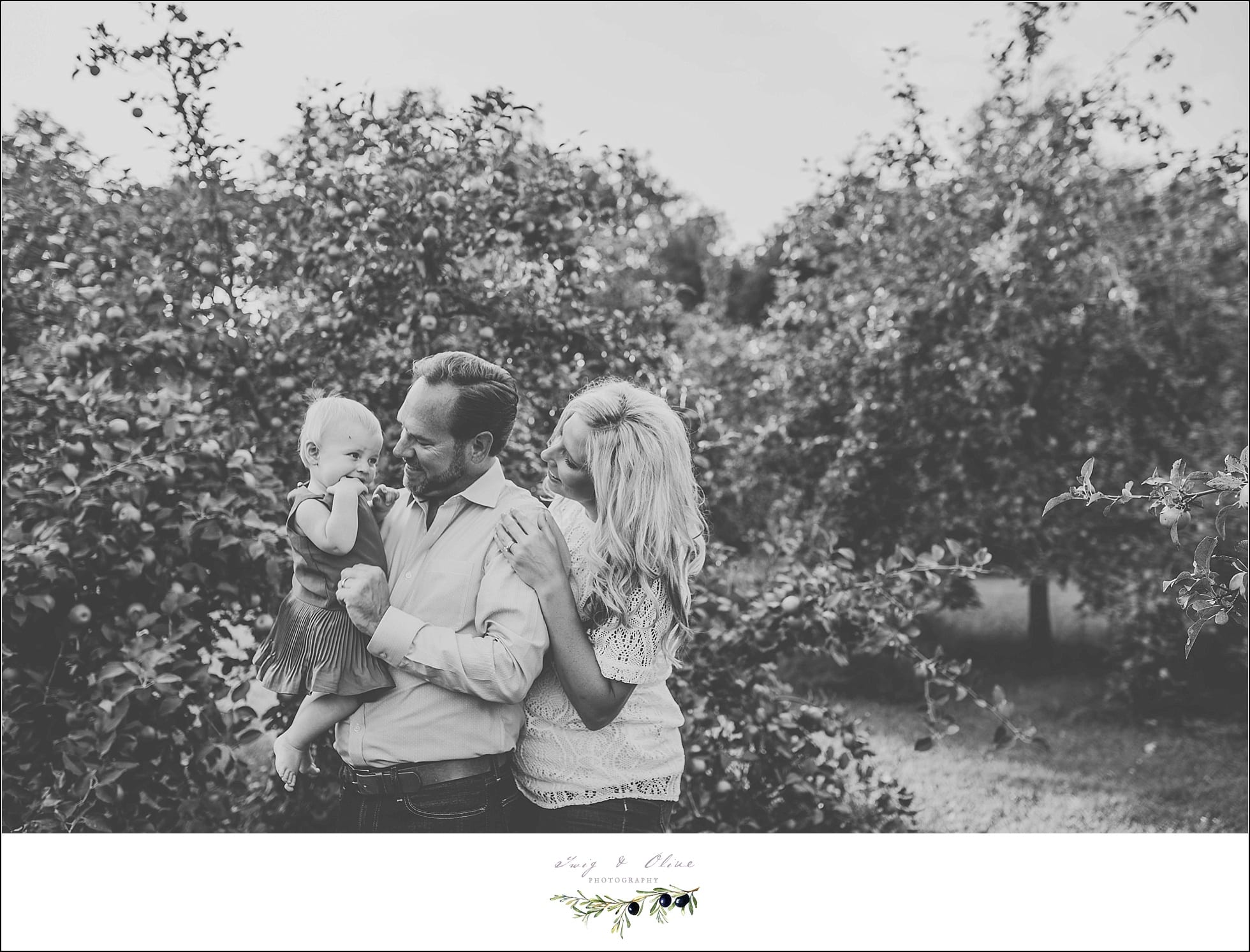 black and white family session