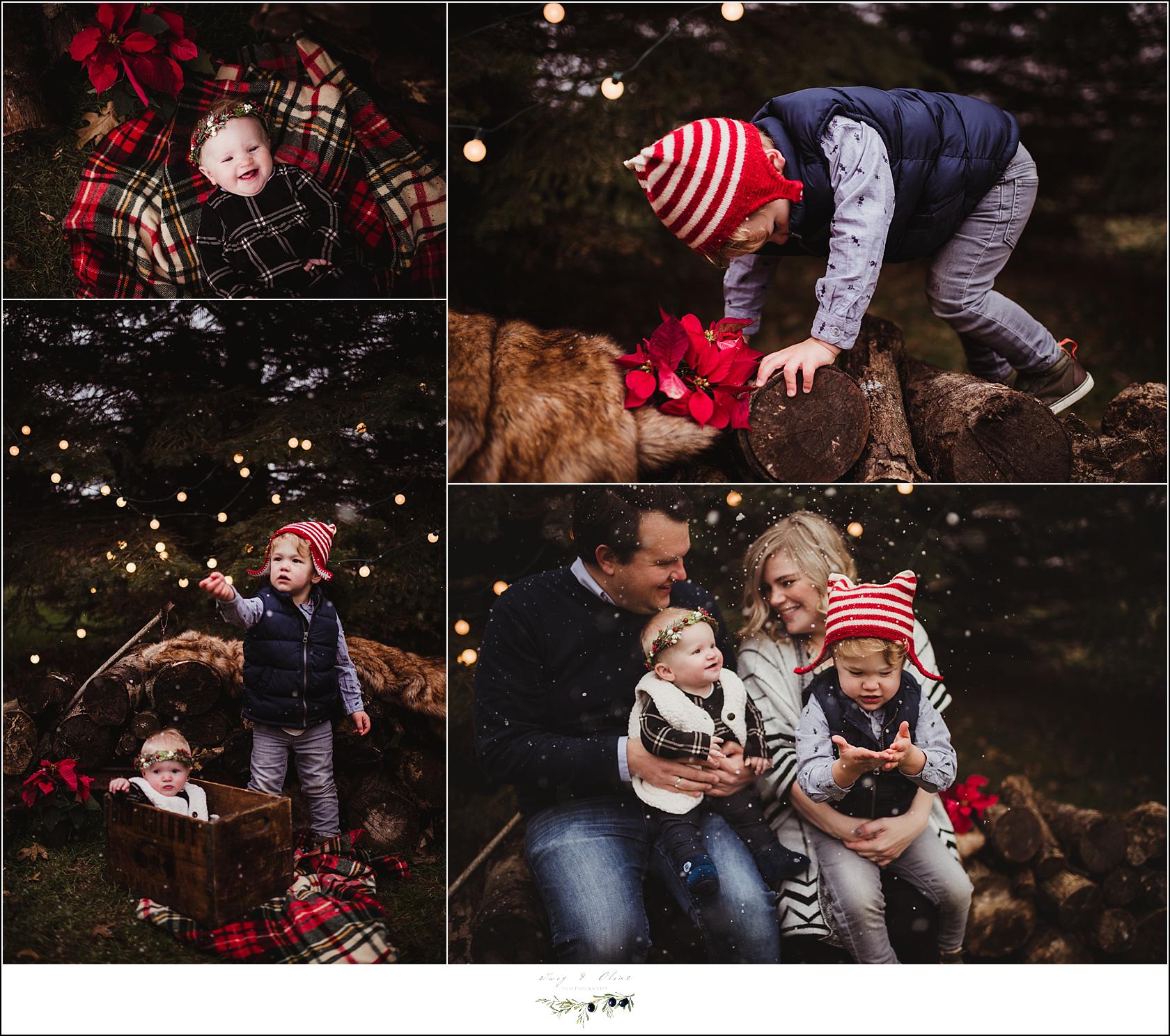 Snow and lights Family Session