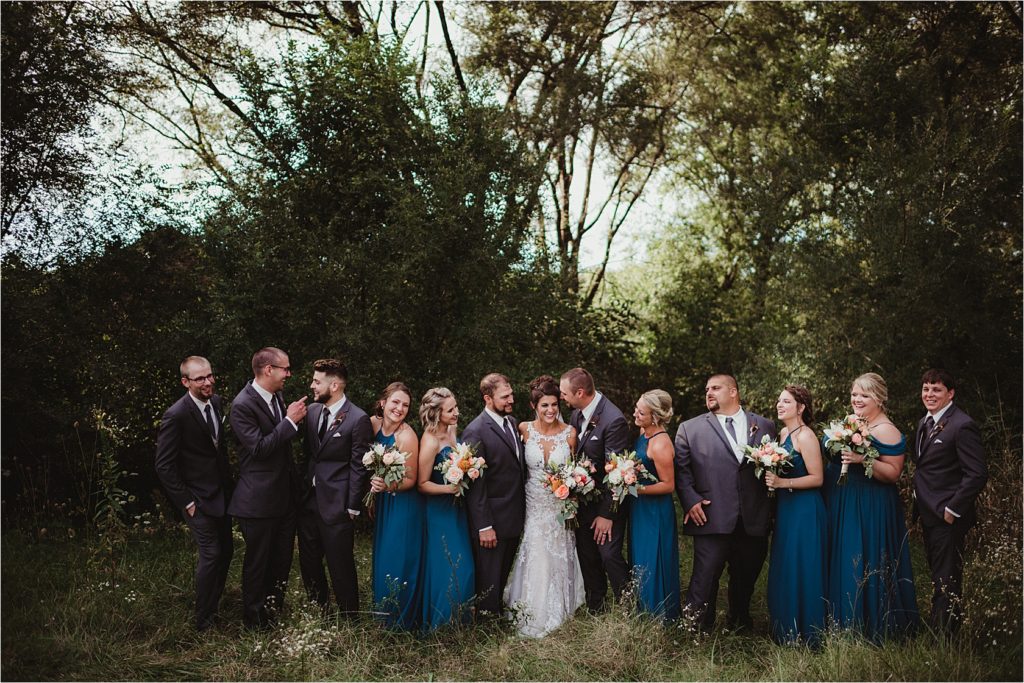 Late Summer Wedding Bridal Party